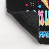 Pink oder blau Bonus-Vater liebt Eiscreme-Geschlec Mousepad (Ecke)