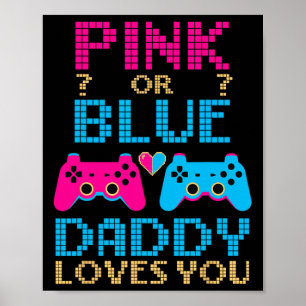 Pink oder Blau Geschlecht Enthüllung Videospiel Va Poster