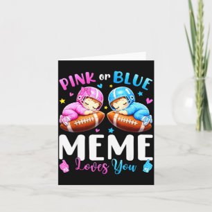 Pink oder blau Meme liebt Babygeschlecht Enthüllun Karte