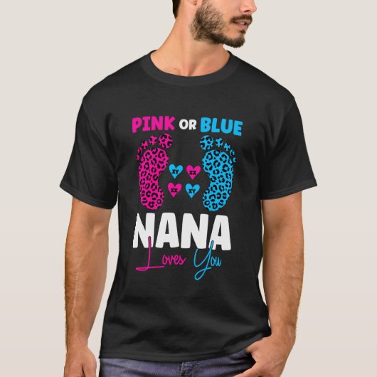 Pink oder Blau Oma liebt dich - Baby Geschlecht be T-Shirt (Vorderseite)
