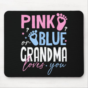 Pink oder blau Oma liebt Gender Reveal Neu Mousepad