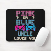 Pink oder Blau Onkel liebt dich Videospiel Geschle Mousepad (Mit Mouse)