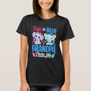 Pink oder Blau Opa liebt dich Geschlecht enthällen T-Shirt