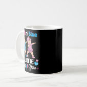Pink oder Blau Tante liebt Babys Geschlechtsenthül Kaffeetasse (Vorderseite Links)