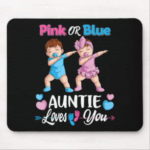 Pink oder Blau Tante liebt Babys Geschlechtsenthül Mousepad