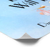 Pink oder blau werden auch eine Babydusche machen Poster (Ecke)