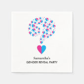 Pink oder Blue Baby Feet Frage Mark Gender Reveal Serviette (Vorderseite)