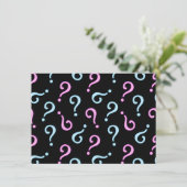 Pink oder Blue Baby Reveal Einladung (Stehend Vorderseite)