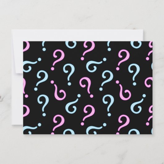 Pink oder Blue Baby Reveal Einladung (Vorderseite)