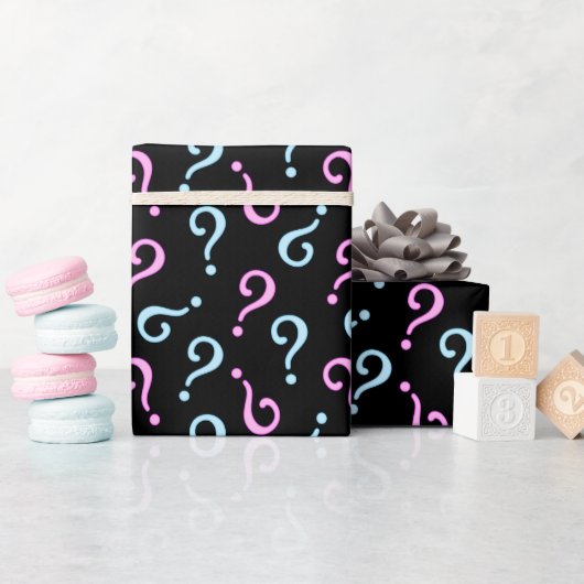 Pink oder Blue Baby Reveal Geschenkpapier (Babyparty)