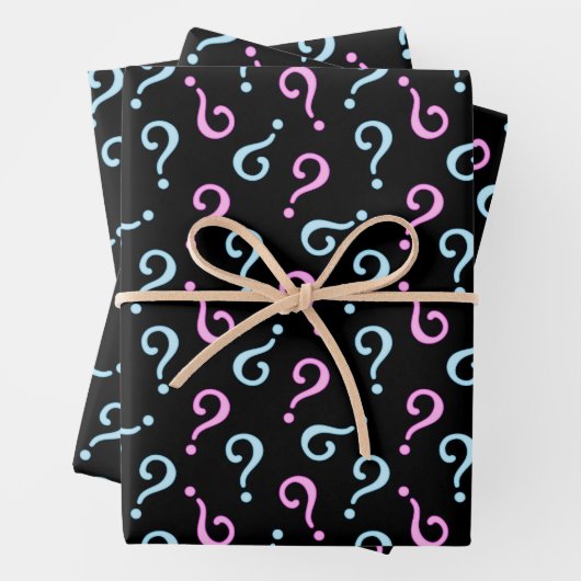 Pink oder Blue Baby Reveal Geschenkpapier Set (Beispiel)