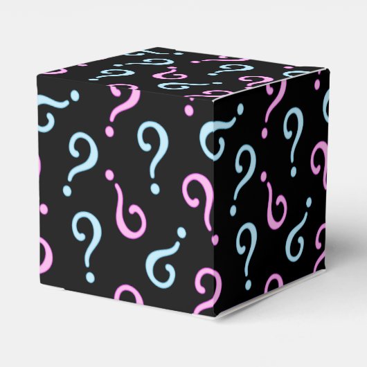 Pink oder Blue Baby Reveal Geschenkschachtel (Rückseite)