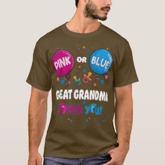 Pink oder Blue Balloon Große Oma-Lieben Sie Gende T-Shirt