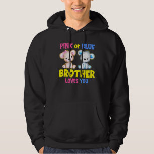 Pink oder Blue Brother Lieben Sie Geschlecht zeige Hoodie