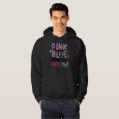 Pink oder Blue Daddy Lieben Sie Gefärbte Krawatte Hoodie (Vorne ganz)