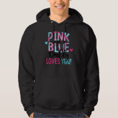 Pink oder Blue Daddy Lieben Sie Gefärbte Krawatte Hoodie (Vorderseite)