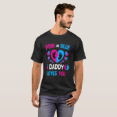 Pink oder Blue Daddy Lieben Sie Gefärbte Krawatte  T-Shirt (Vorne ganz)