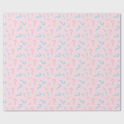Pink oder Blue Gender Reveal Wrapping Paper Geschenkpapier (Flach)