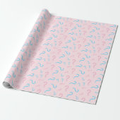 Pink oder Blue Gender Reveal Wrapping Paper Geschenkpapier (Ungerollt)