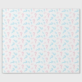 Pink oder Blue Gender Reveal Wrapping Paper Geschenkpapier (Flach)