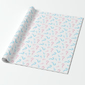 Pink oder Blue Gender Reveal Wrapping Paper Geschenkpapier (Ungerollt)
