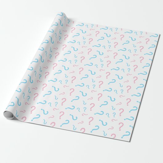 Pink oder Blue Gender Reveal Wrapping Paper Geschenkpapier (Ungerollt)