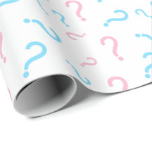 Pink oder Blue Gender Reveal Wrapping Paper