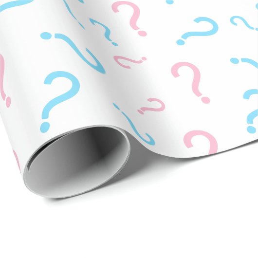 Pink oder Blue Gender Reveal Wrapping Paper Geschenkpapier (Rolleneckpunkt)
