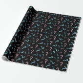 Pink oder Blue Gender Reveal Wrapping Paper Geschenkpapier (Ungerollt)