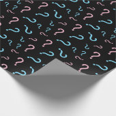 Pink oder Blue Gender Reveal Wrapping Paper Geschenkpapier (Ecke)