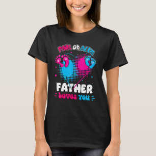 Pink oder Blue Heart Vater Lieben Sie Dusche Gesch T-Shirt
