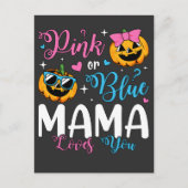 Pink oder Blue Mama Liebe Sie Pumpkin Baby Postkarte (Vorderseite)