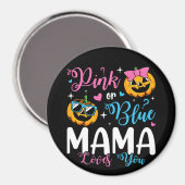 Pink oder Blue Mama Lieben Sie Pumpkin Baby Circle Magnet (Vorderseite/Rückseite)
