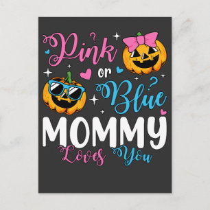 Pink oder Blue Mommy Lieben Sie Pumpkin Baby Postkarte