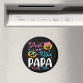 Pink oder Blue Papa Lieben Sie Pumpkin Baby Circle Magnet (In Situ (Geschirrspüler))