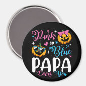 Pink oder Blue Papa Lieben Sie Pumpkin Baby Circle Magnet (Vorderseite/Rückseite)