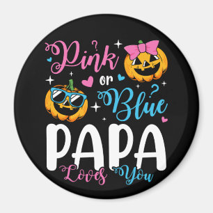 Pink oder Blue Papa Lieben Sie Pumpkin Baby Circle Magnet