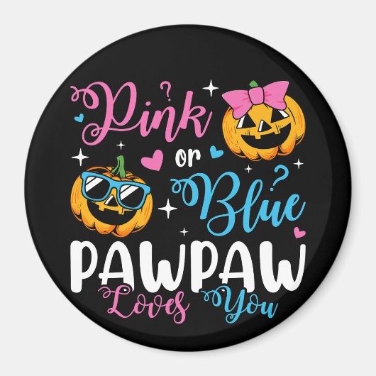 Pink oder Blue Pawpaw Lieben Sie Pumpkin Baby Circ Magnet (Vorne)