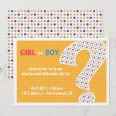 PINK ODER BLUE REVEAL Einladung (Vorne/Hinten)