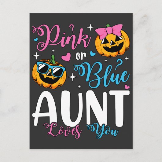 Pink oder Blue Tante Lieben, die Sie pumpen Baby Postkarte (Vorderseite)