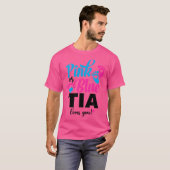 Pink oder Blue Tia Lieben Sie Geschlecht zeigen Ba T-Shirt (Vorne ganz)