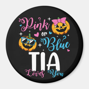 Pink oder Blue Tia Lieben Sie Pumpkin Baby Circle Magnet
