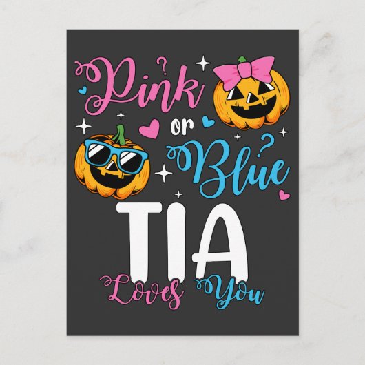 Pink oder Blue Tia Lieben Sie Pumpkin Baby Postkarte (Vorderseite)