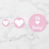 Pink Oh Baby individualisierbare Konfetti (Vorderseiten)