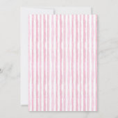 Pink Oh Baby Script Bear in Hot Air Balloon Shower Einladung (Rückseite)