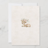Pink Oh Deer Baby Dusche Blumenladen Einladung (Rückseite)