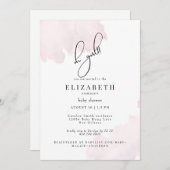 Pink Oh Girl Babydusche Einladung (Vorne/Hinten)