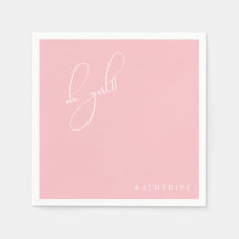 Pink Oh Girl Custom Baby Dusche Napkin
