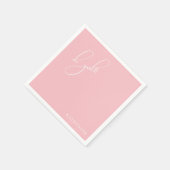 Pink Oh Girl Custom Baby Dusche Napkin Serviette (Ecke)