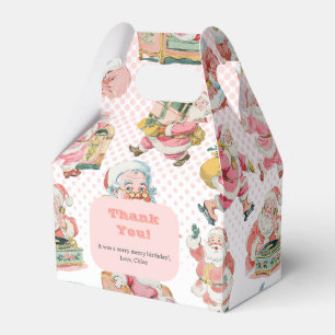 Pink Oh, was FUn-Retro Groovy Santa Claus Geburtst Geschenkschachtel